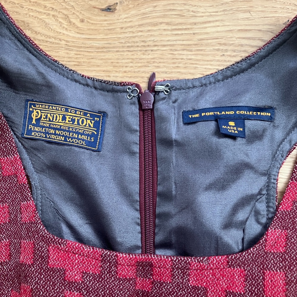 Pendleton Wool Red And Black Patterned Mini Dress - image 2